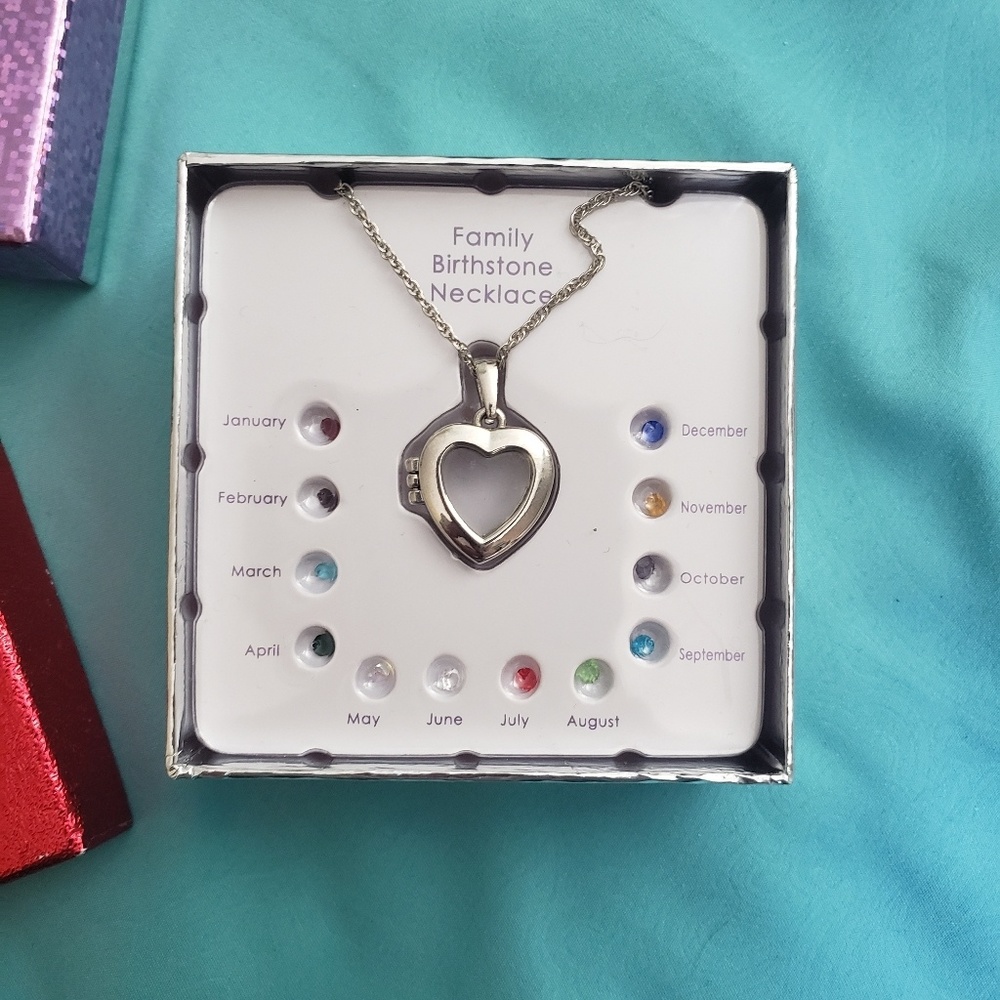 Birthstone locket necklace
